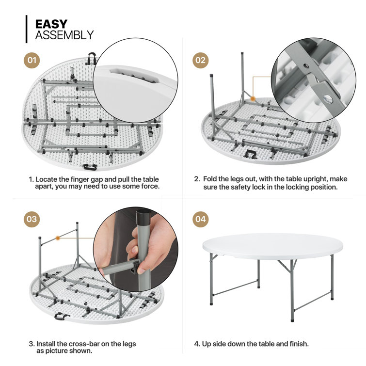 MoNiBloom 12 Person Folding Table and Chair Set Wayfair